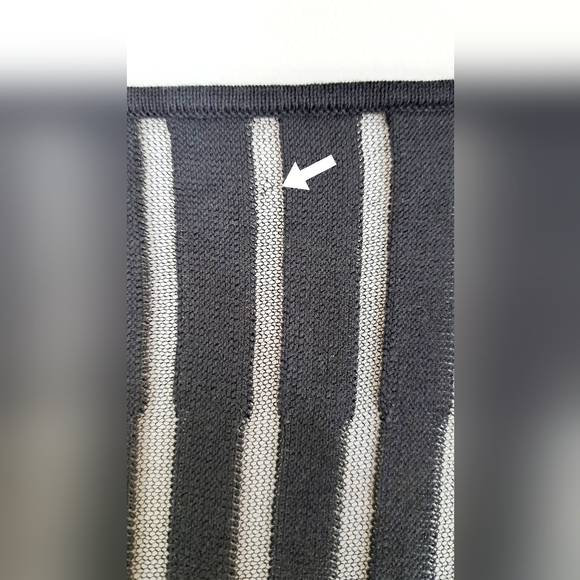 Trina Turk Black Sweater Knit Dress Mini Pima Cotton Mesh Dolman Sleeve LBD M - Picture 16 of 16